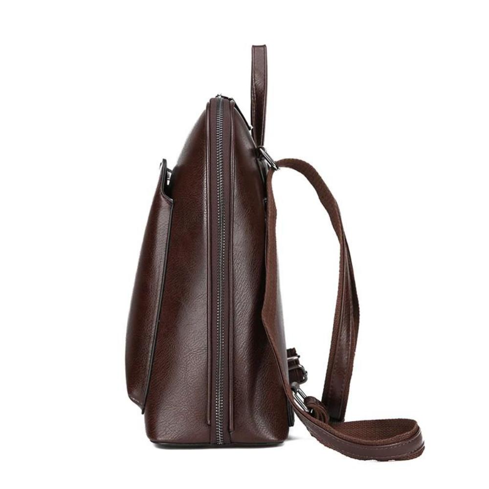 Klassisk Dobbelt-Lynlås Rygsæk - Elegant Design