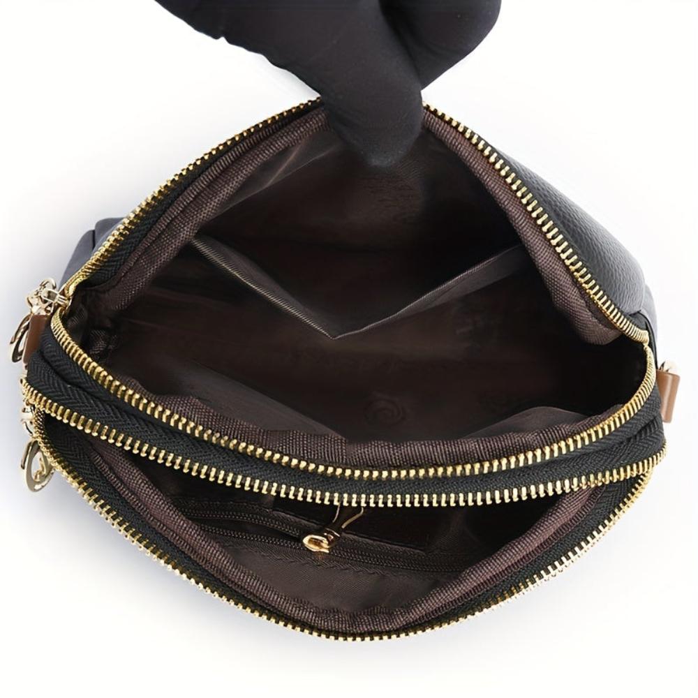 Mila Litchi Præget Crossbody Taske