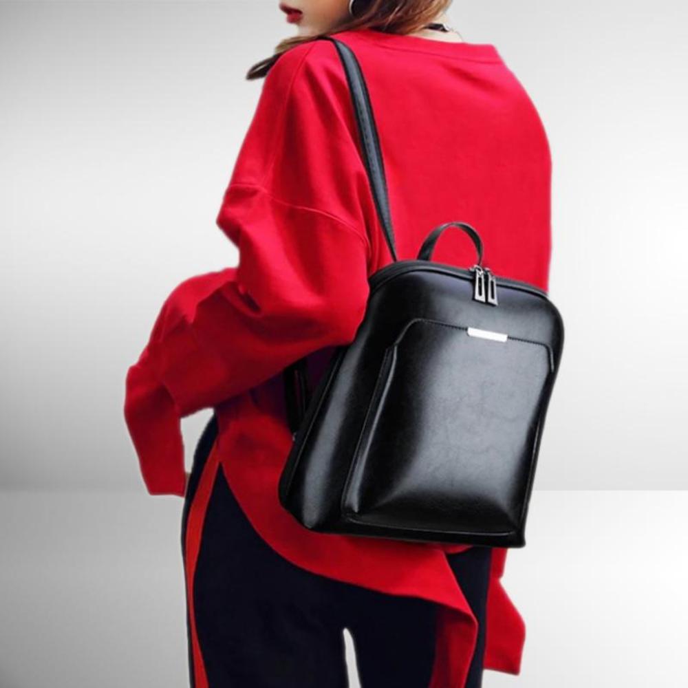Klassisk Dobbelt-Lynlås Rygsæk - Elegant Design