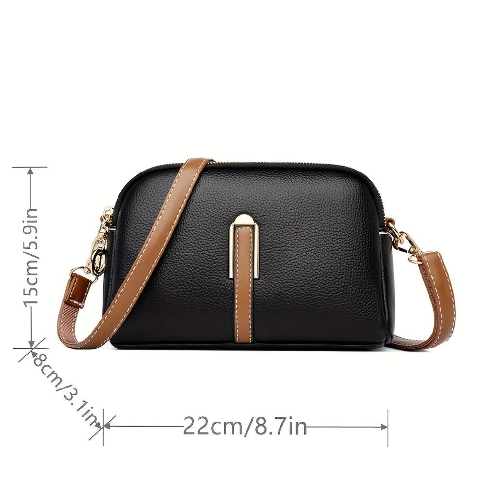 Mila Litchi Præget Crossbody Taske